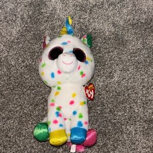 Ty Beanie Boos 10” HARMONIE Speckled Unicorn Plush Stuffed Animal Toy NWT